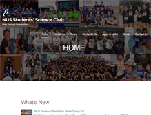 Tablet Screenshot of nusscienceclub.com